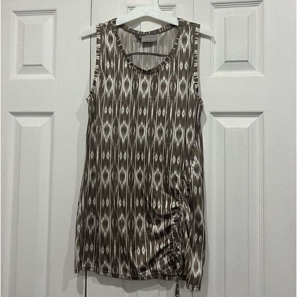 Athleta sleeveless side ruched top geometric print size medium - Picture 8 of 8